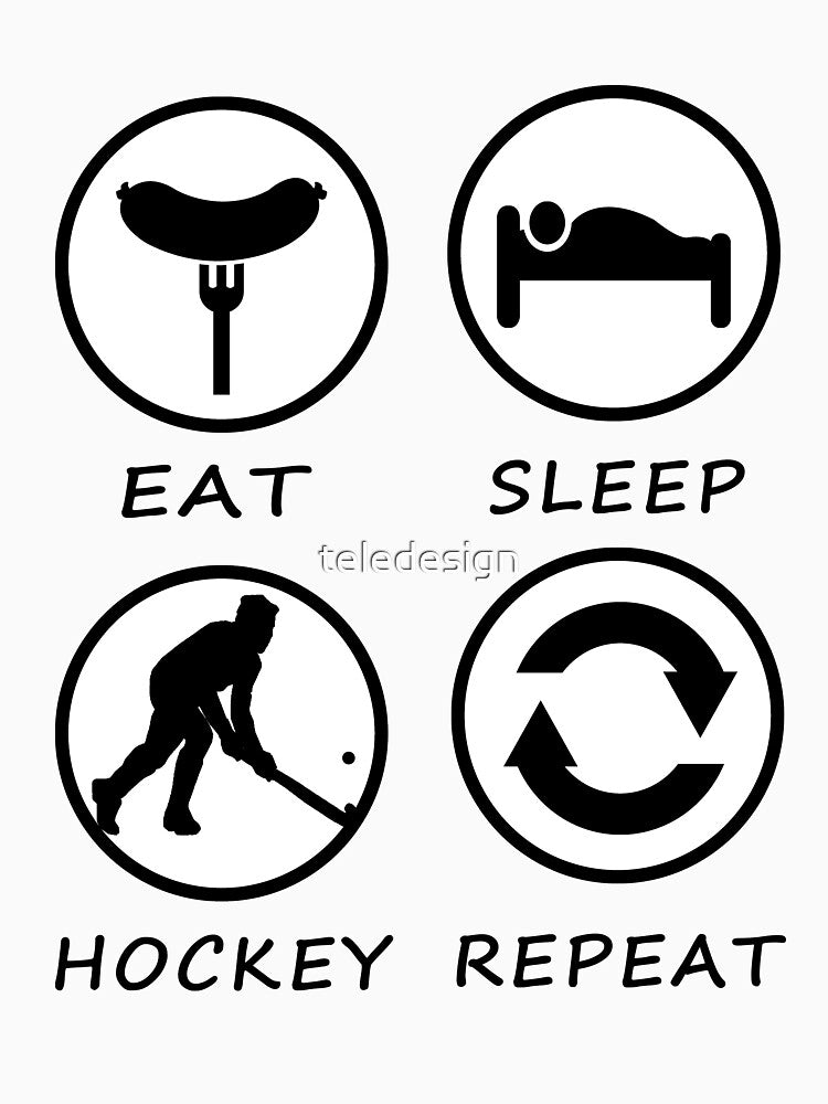 Eat Sleep Hockey Repeat by teledesign