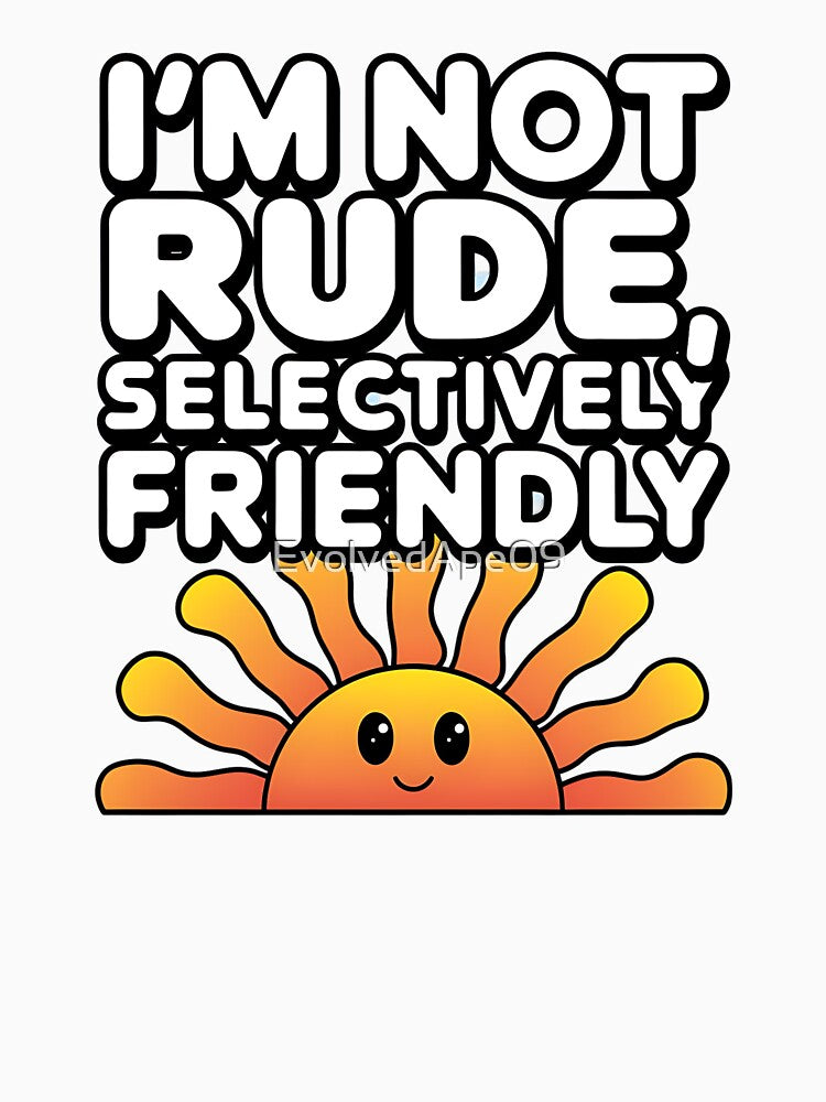 I Am Selectively Social – Introvert Humor Design by Evolved Ape