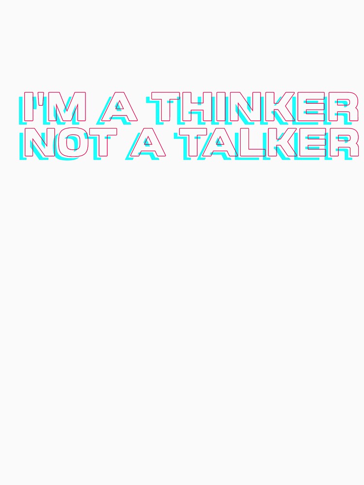 Thinker Funny Smart Introvert Quote Retro Sci Fi by sillyquestions