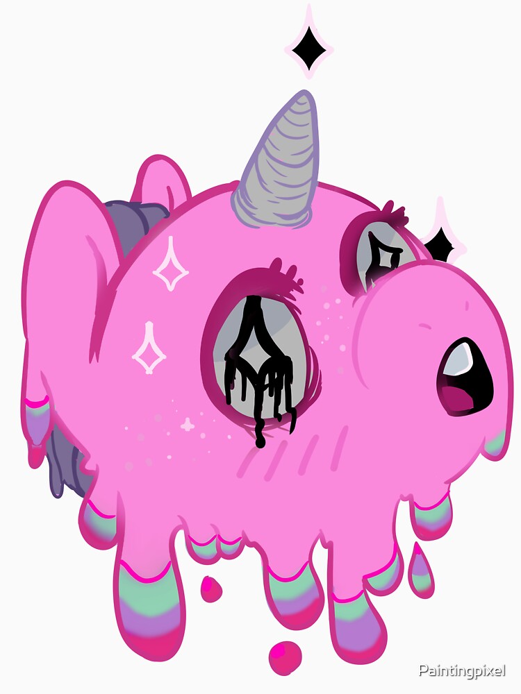 Pastel goth melting Unicorn by Paintingpixel