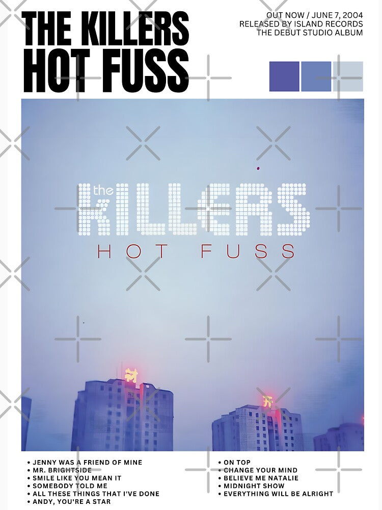 Hot Fuss The Killers Newspaper Lyrics Album Cover by apixelwall