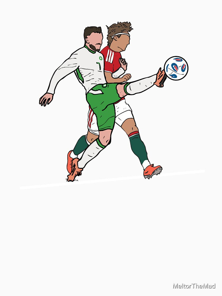 Ireland vs Hungary Victory Cartoon Style - Troy Parrott by Melty Shirts
