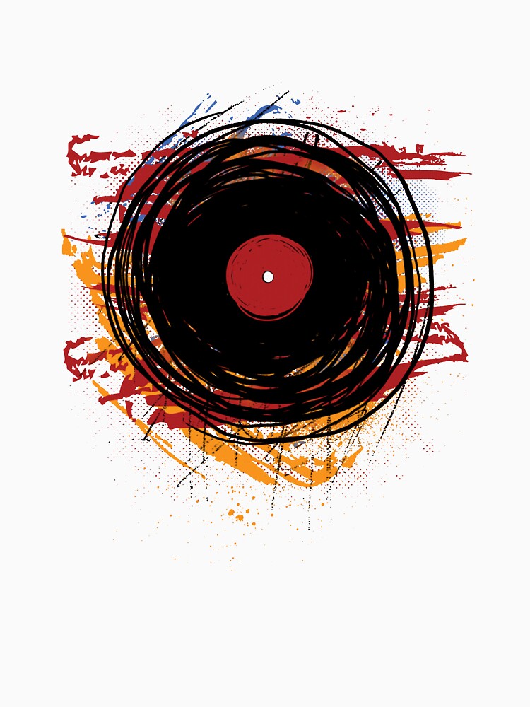 Vinyl record retro grunge with paint and scratches music dj! by JohnFin1