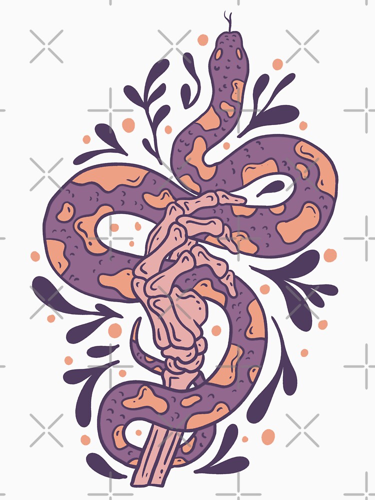 Pastel Goth Snake and Skeleton Hand by Jess.a.creates