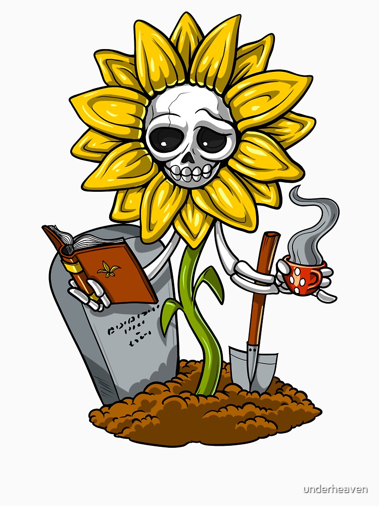 Hippie Sunflower Skeleton by underheaven