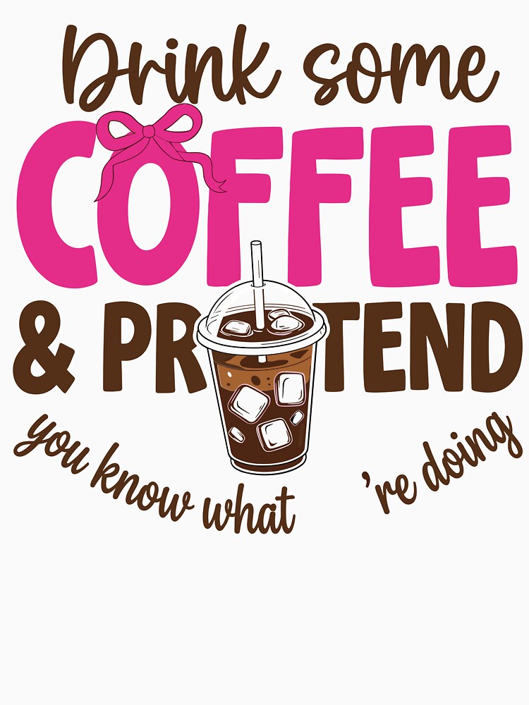 Funny Preppy Iced Coffee Bow Humor for Women by KroghDs
