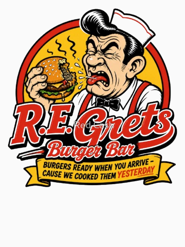 Retro Cartoon Hamburger Parody by Red Cash