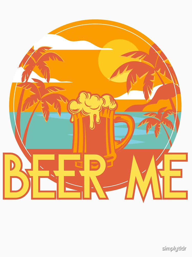 Retro California Hippie Beach Drinking Beer Me Gift by simplytldr