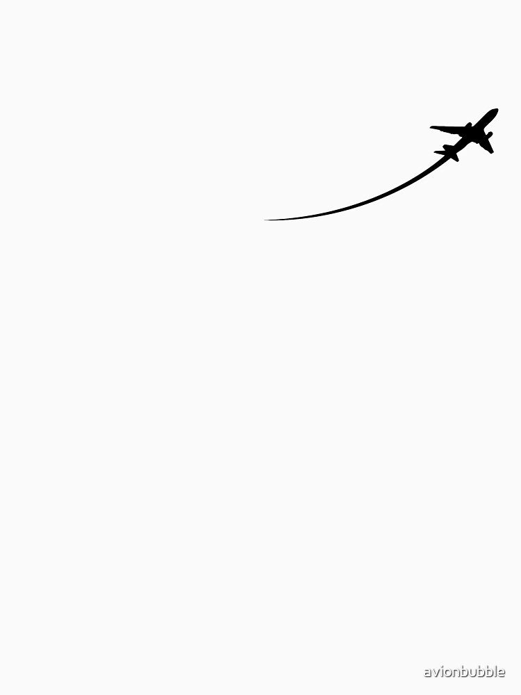 Minimalist plane with condensation trail by avionbubble