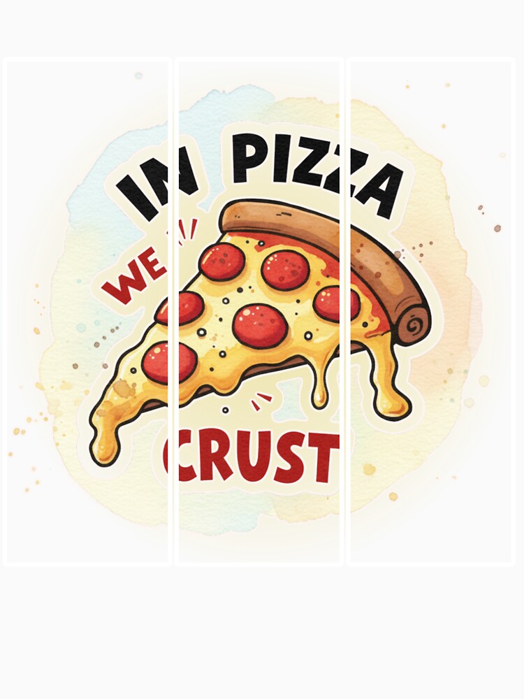 Funny Foodie Design- Cheesy Pizza Slice Illustration - Pepperoni Pizza by PriyaMagic