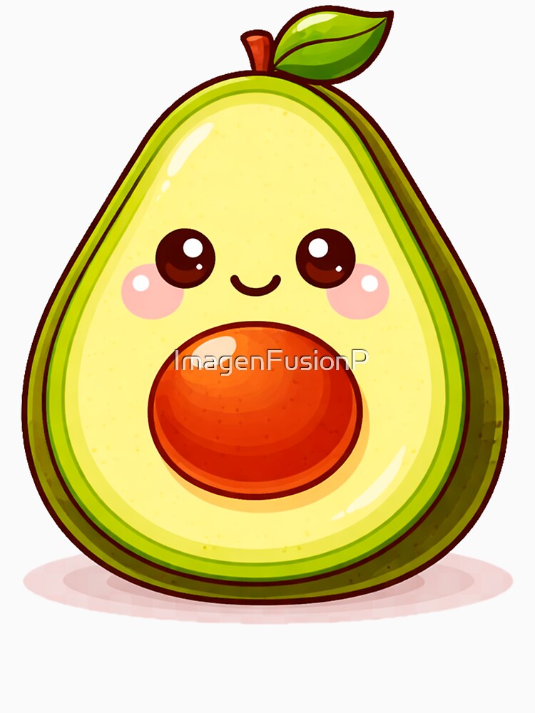 Cute Avocado Kawaii Food Character by ImagenFusionP