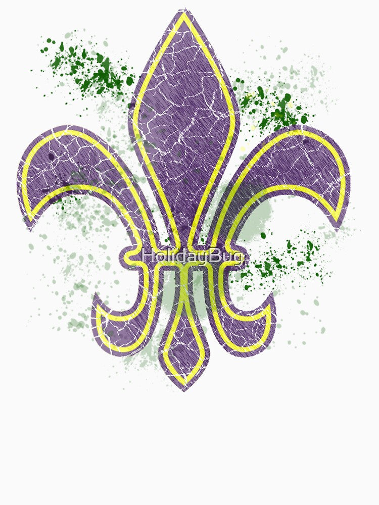 Grunge Mardi Gras fleur-de-lis by HolidayBug