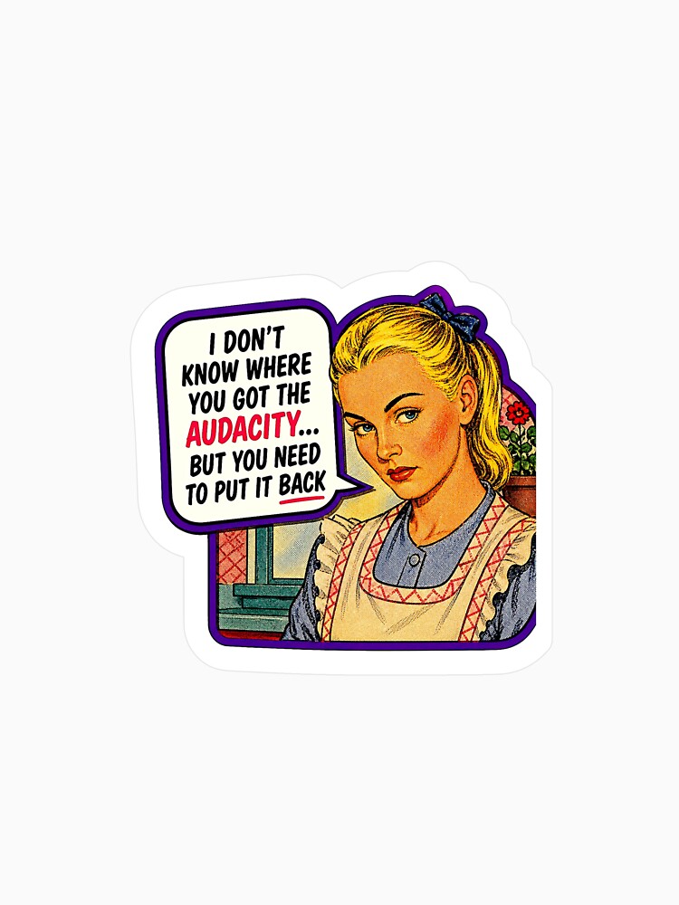 I Don’t Know Where You Got The Audacity Funny Sticker by DorkMatterCo