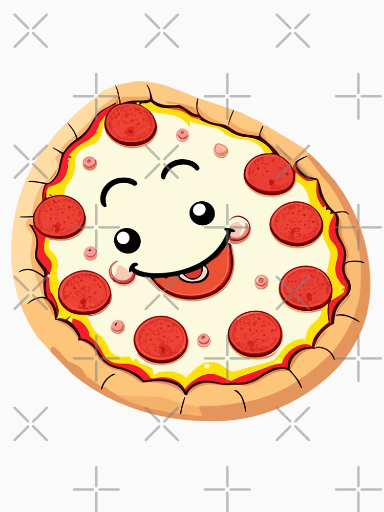 Happy Pepperoni Pizza Cartoon by Akioos