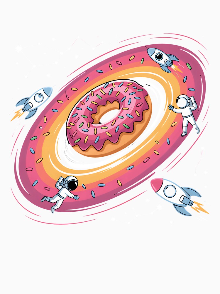 Cosmic Donut Space Black Hole Funny Rocket Day Sci-Fi Galaxy by clothesy7