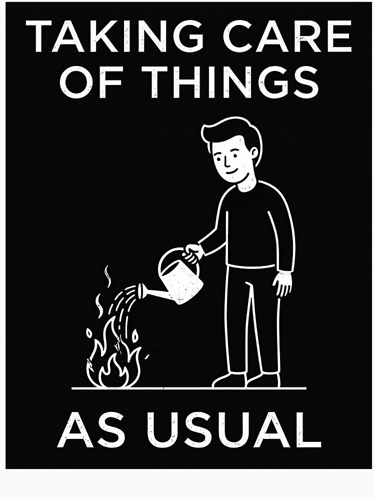 Taking Care Of Things As Usual Dark Humor by apex.vibe