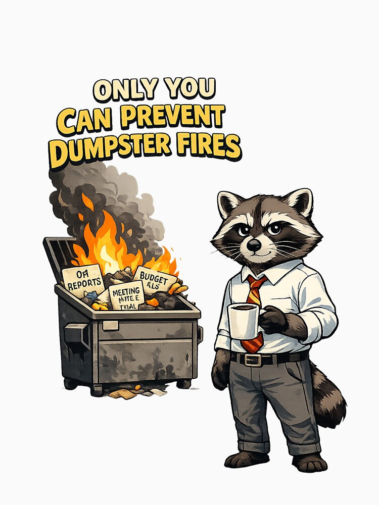 Only You Can Prevent Dumpster Fires Raccoon by madebysiwa