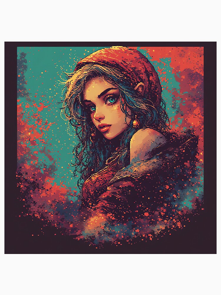 Beautiful Retro Art For Woman In pixel Art by jimcaza