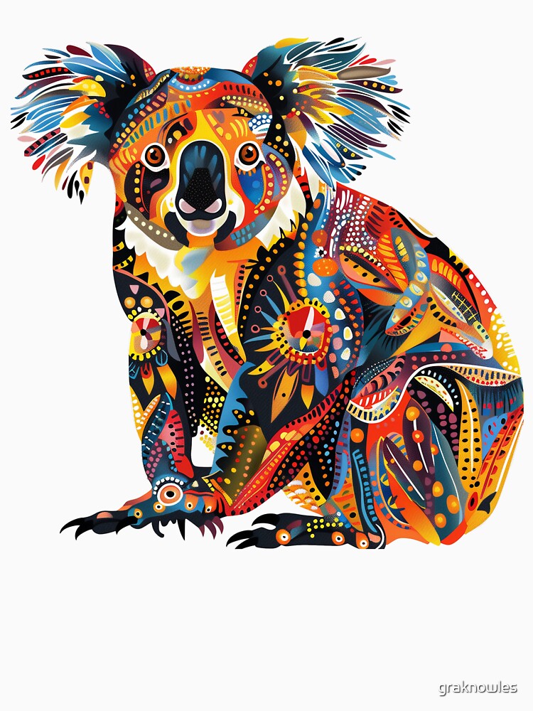 Koala in colorful Indigenous Australian Art Style by graknowles