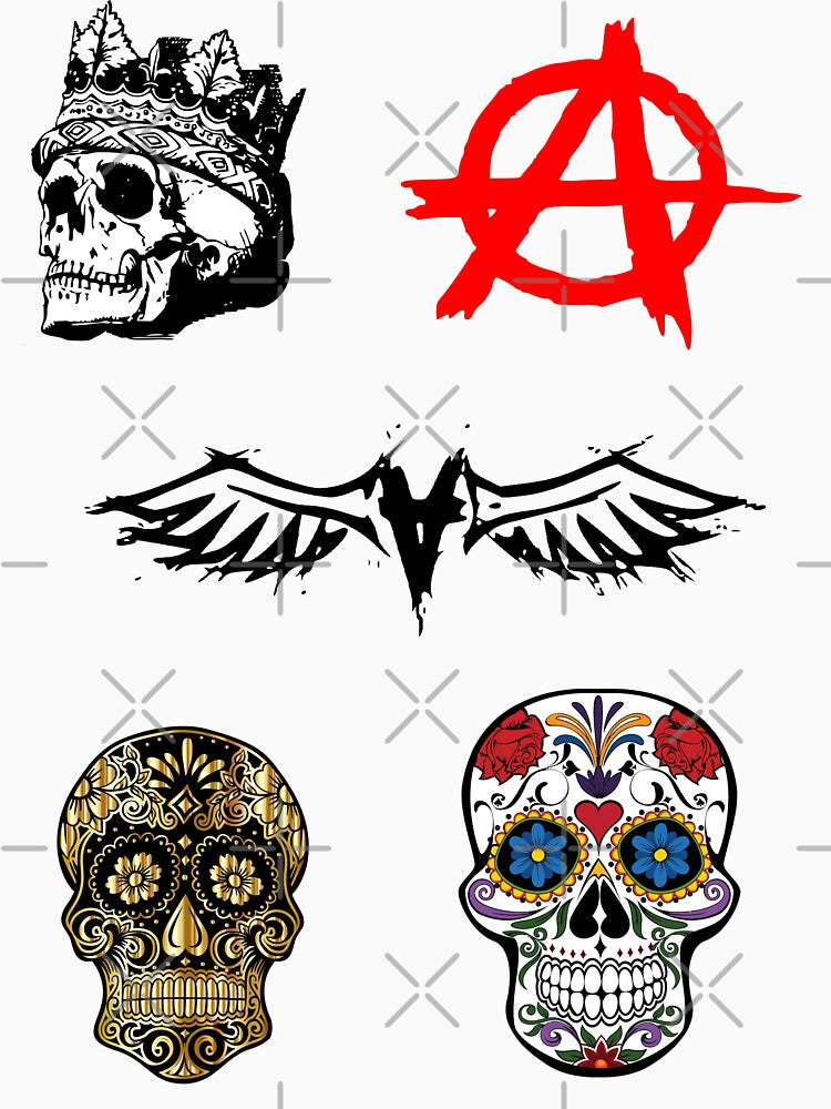 Old Punks Never Dies Skulls by Sonatablue