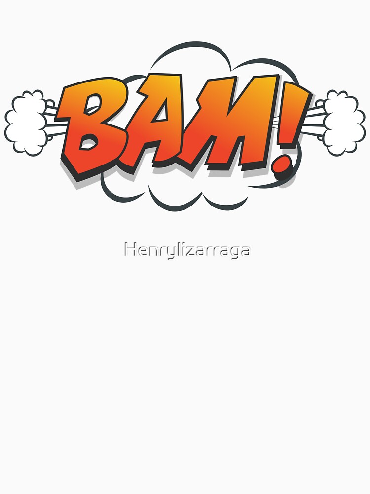 Bam, Comic, Comic Expressions, Pop Art, Pop Art Designs, Red, Yellow, Expressions, Pop Art Expressions, Pop Art Bubbles, by Henrylizarraga