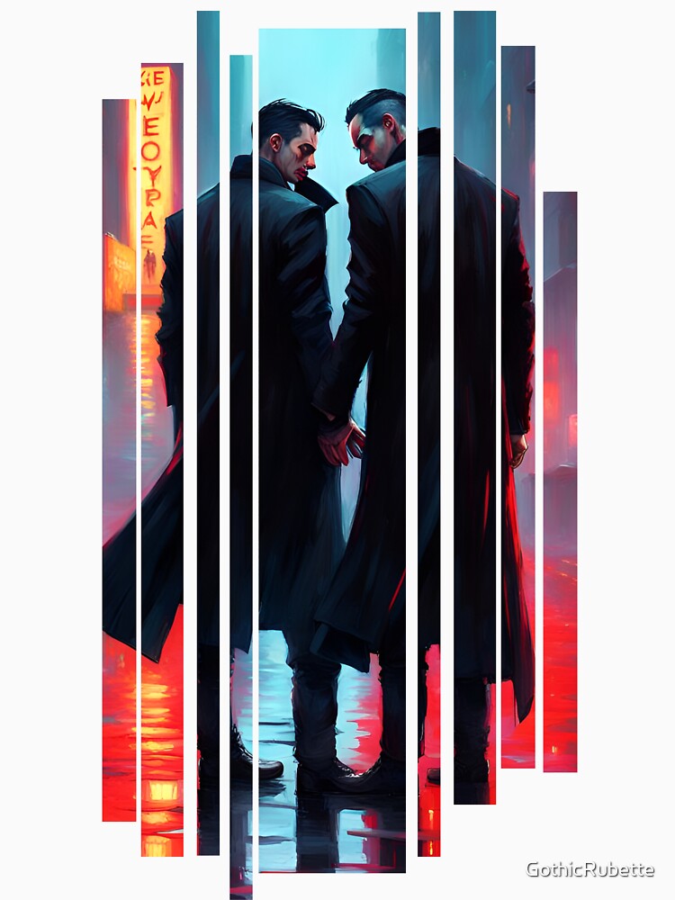 Male  cyberpunk couple by GothicRubette