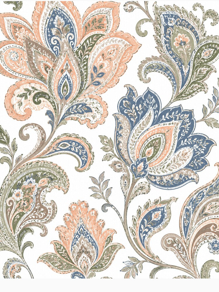 Boho paisley flowers by Roxburylane