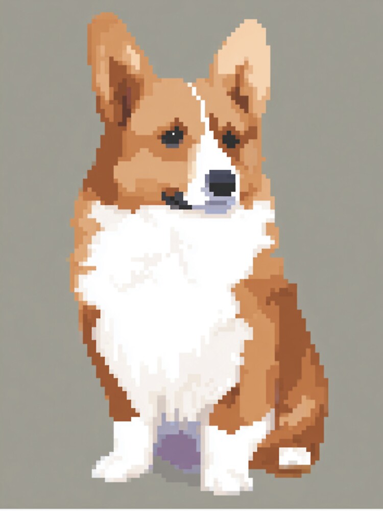 Pixel Corgi  Cute Retro 8‑Bit Dog Art by Pixel8Prints