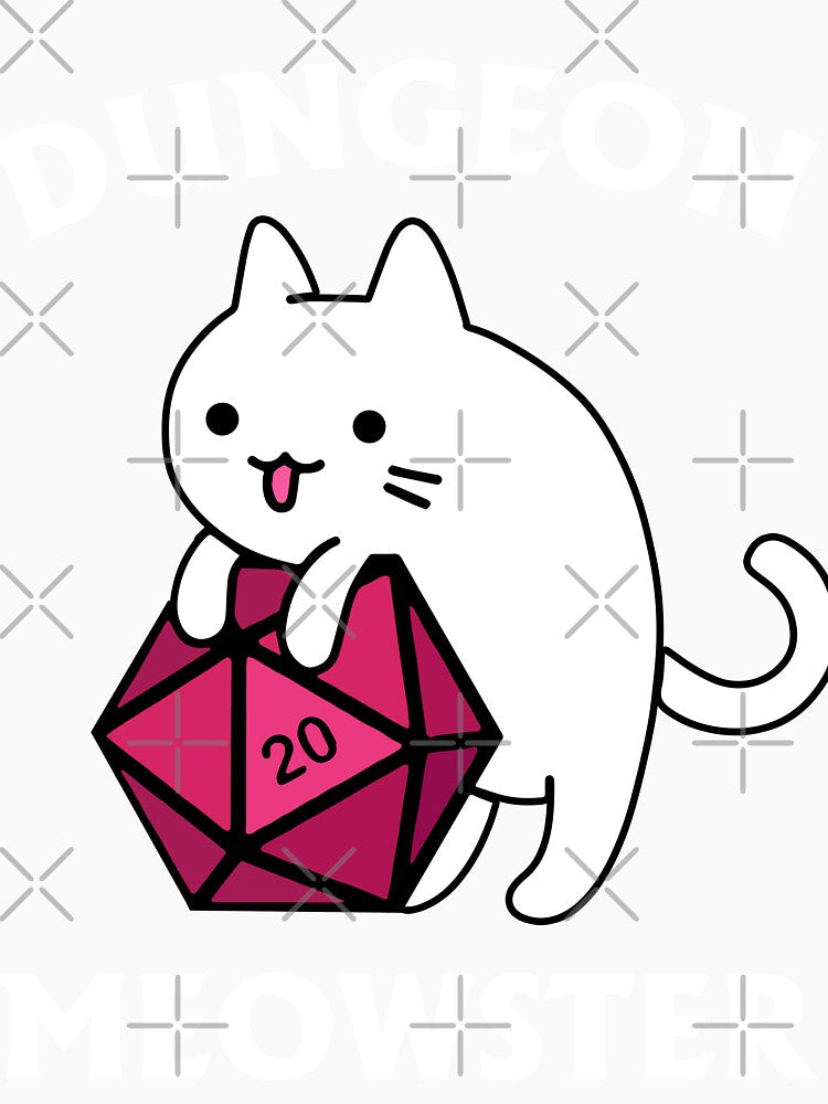 Dungeon Meowster Gamer Cat Pun Classic by NERMEN
