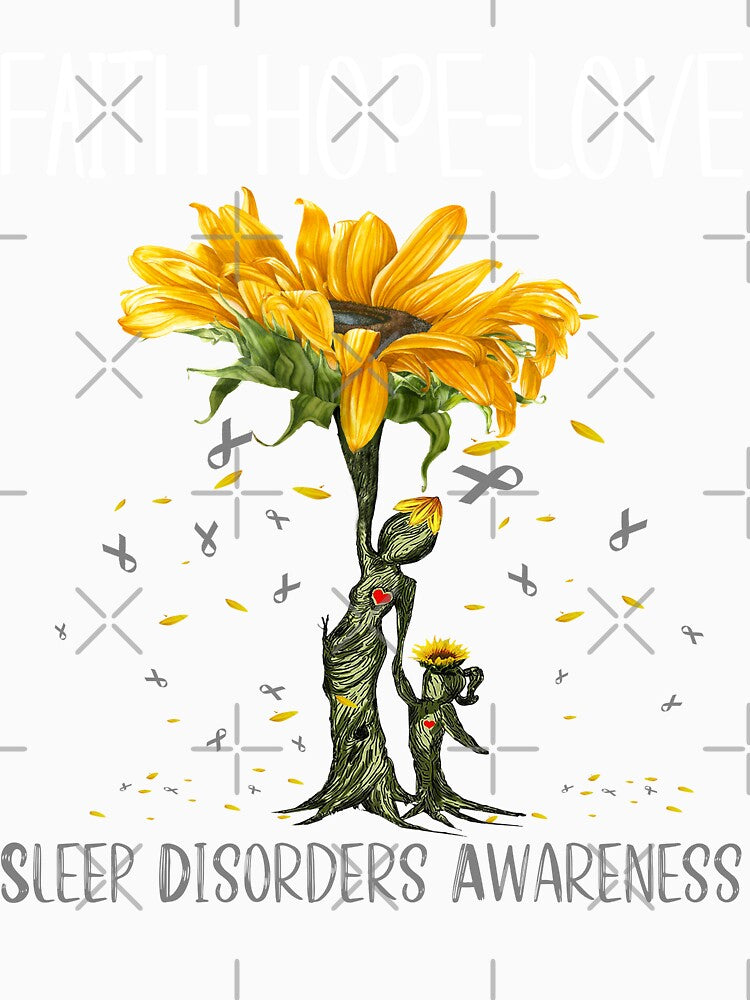 Sleep Disorders Awareness - Sunflower Faith Hope Love by Hilten