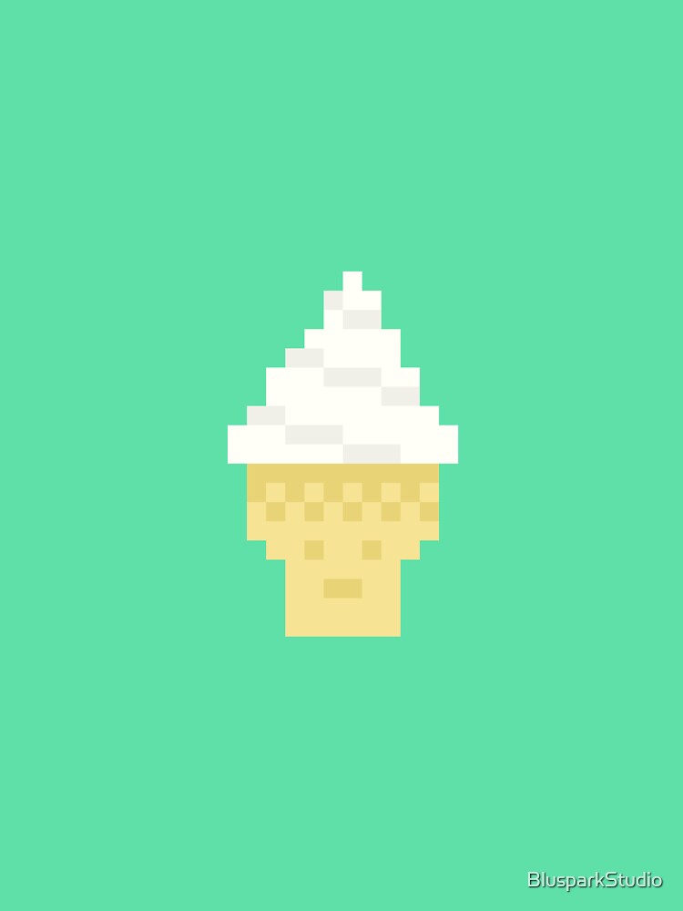 Cute Pixelios Ice cream - Vanilla by BlusparkStudio