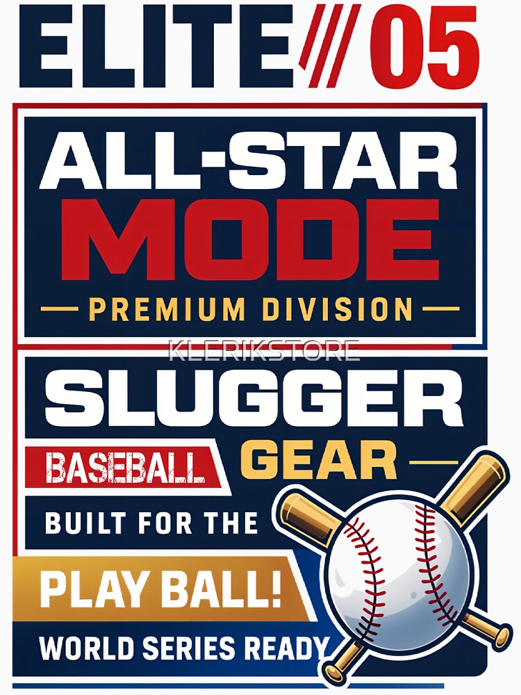 Elite 05 All Star Mode Premium Division Slugger Gear Play Ball World Series Baseball by KLERIKSTORE