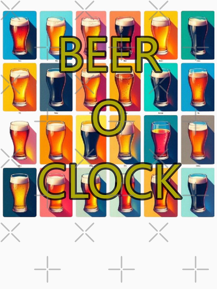 Colorful Beer Glasses Art - Beer O'Clock by hardingcarl2