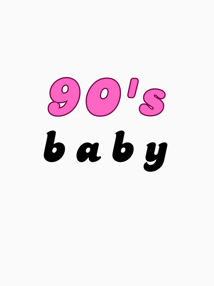 90'S BABY Vintage Millennial Retro Cute Black Pink by FankyPanky