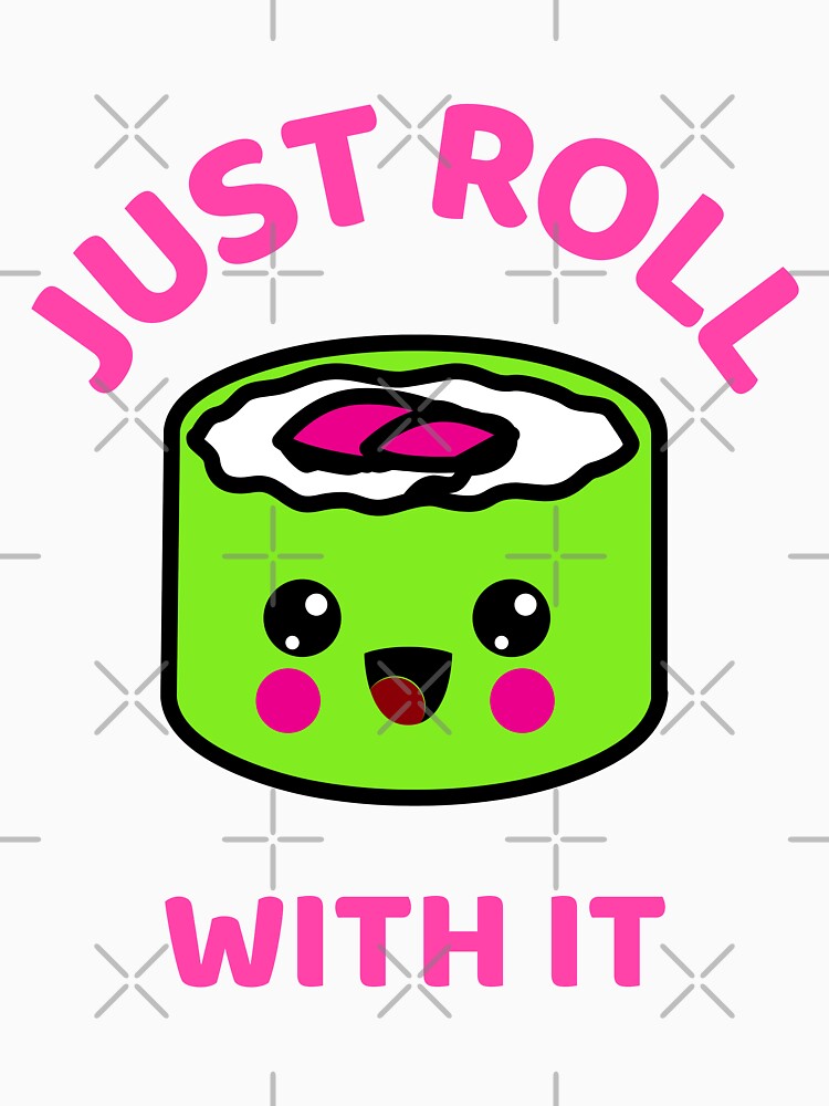 Kawaii food sushi roll pun by plzLOOK