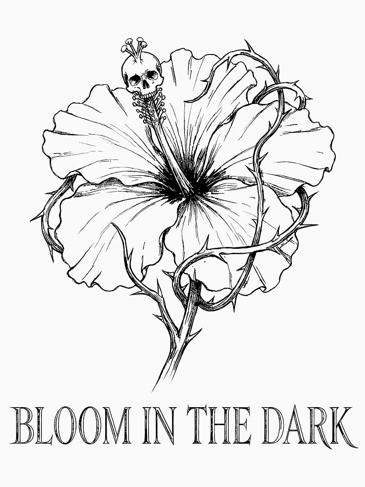 Tropical Gothic Hibiscus Skull - Summer Goth by bapupa