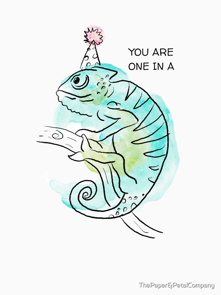 You Are One In A Chamillion Sticker or Magnet Hand Drawn Animal Pun Sticker by ThePaper&PetalCompany