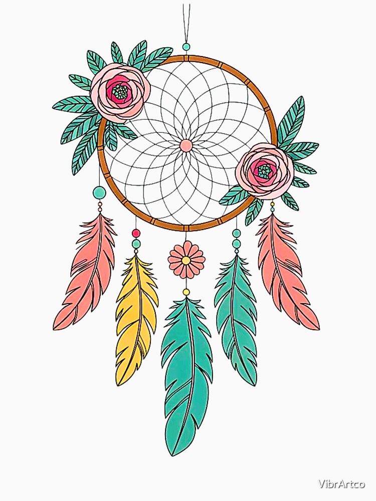 Boho Dreamcatcher with Flowers by VibrArtco