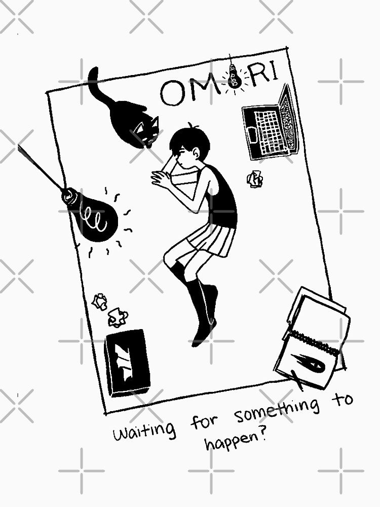 Vintage Omori Anime Arts Vaporwave Characters Playing Gaming by JenyArts