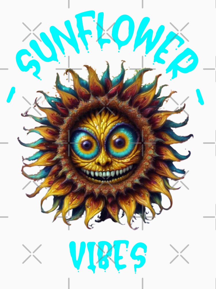 Creepy Sunflower Face "Sunflower Vibes" by EmeraldCauldren