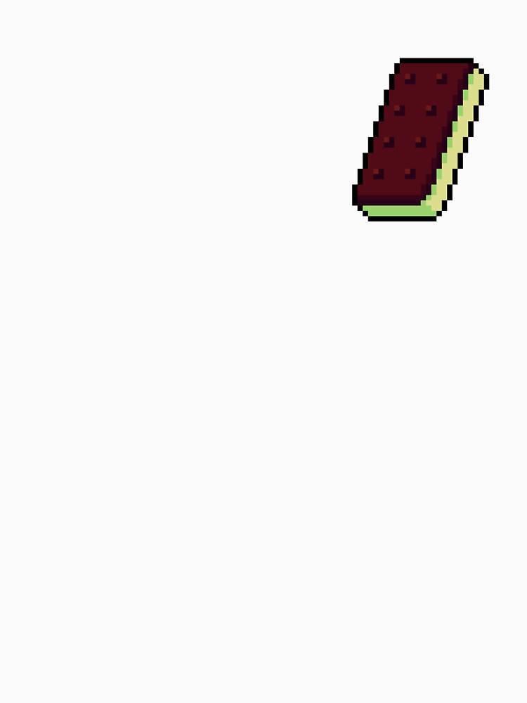 Pixel Chocolate Ice Cream Sandwich - pixel food art by LittleFoodShop