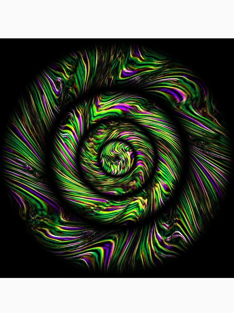 green and purple concentric circular zigzag wave patterns by mister-john