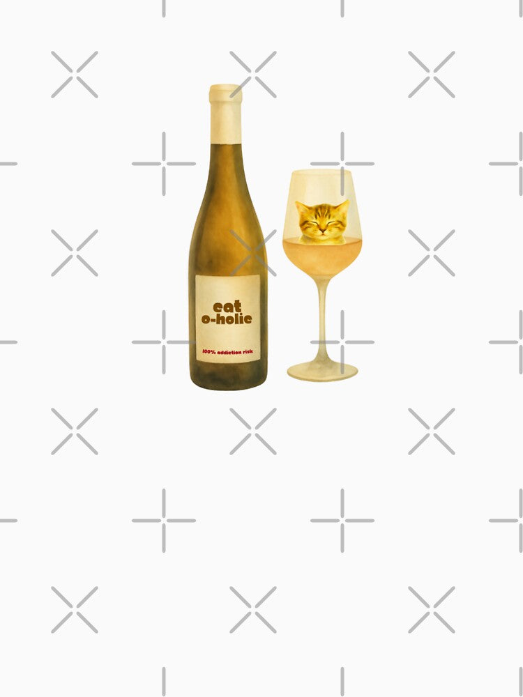 Cat-o-holic — Funny Cat Wine Design | Cat Lover Gift | Wine Lover Gift by Melo&Mia