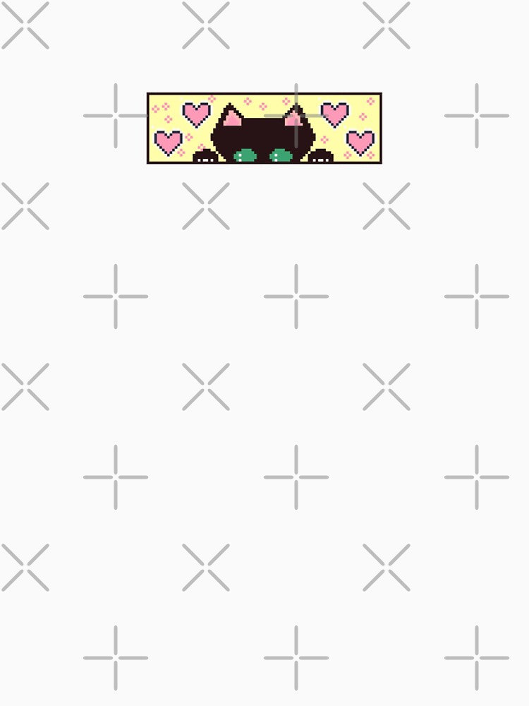 Cute Black Pixel Art Cat by TheCampyNoodle