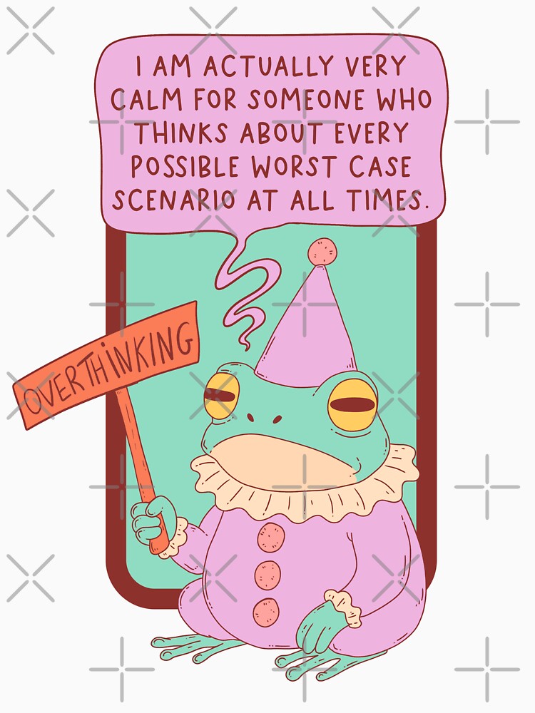 Funny Overthinking Frog by Jess.a.creates