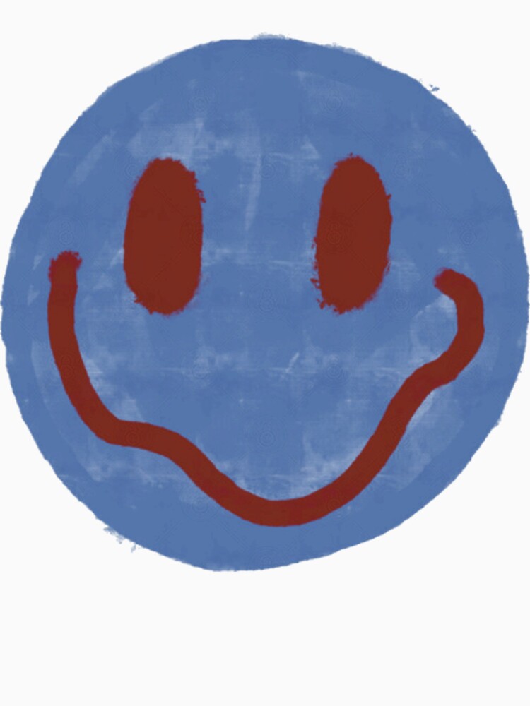 Blue and Maroon Smiley Face cute by PorterMoyer