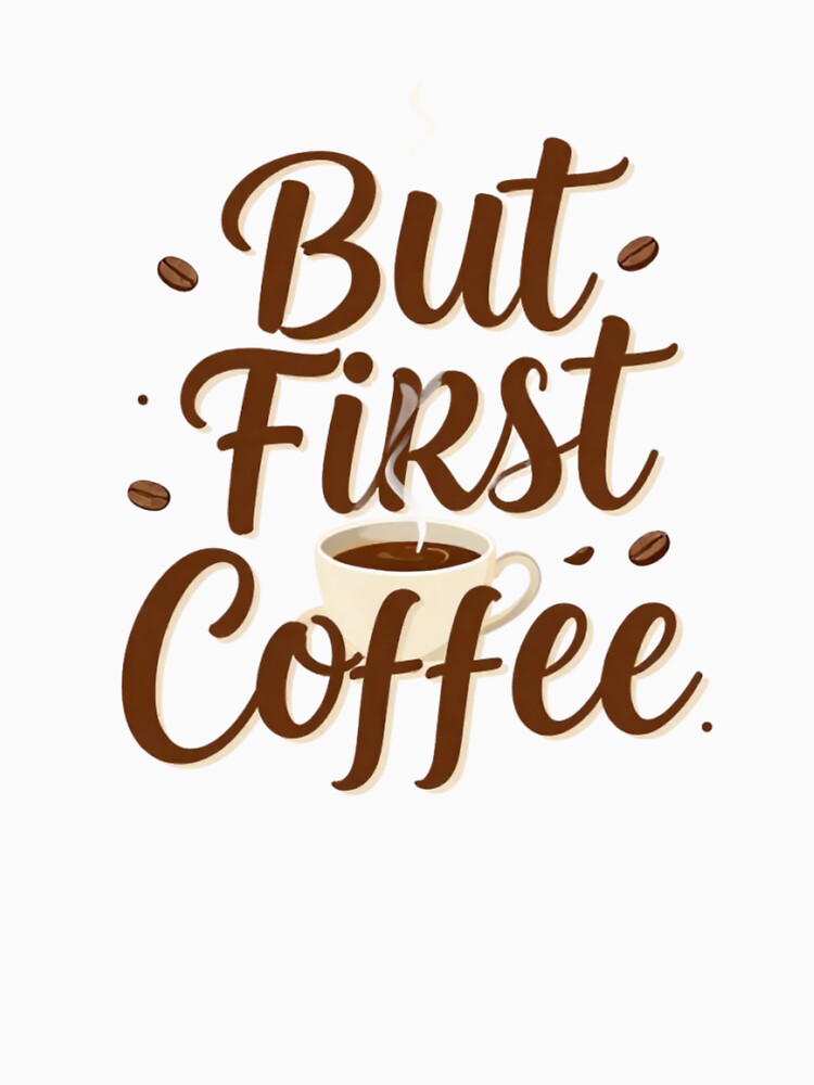 But First Coffee – Aesthetic Coffee Lover T-Shirt by GoGreenlove