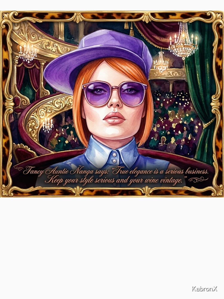 Fancy Auntie Ñanga True Elegance: Funny Wine & Theater Art by KabronX