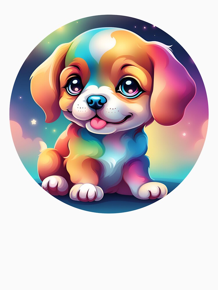 Cute Puppy with Bright Colors by AvrilDesigns06