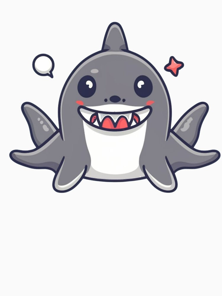 Cute Kawaii Shark Pattern by PatternInArt